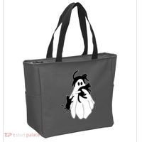 Spooky Ghost Funny Cat Lover Tote Bag thumb 2