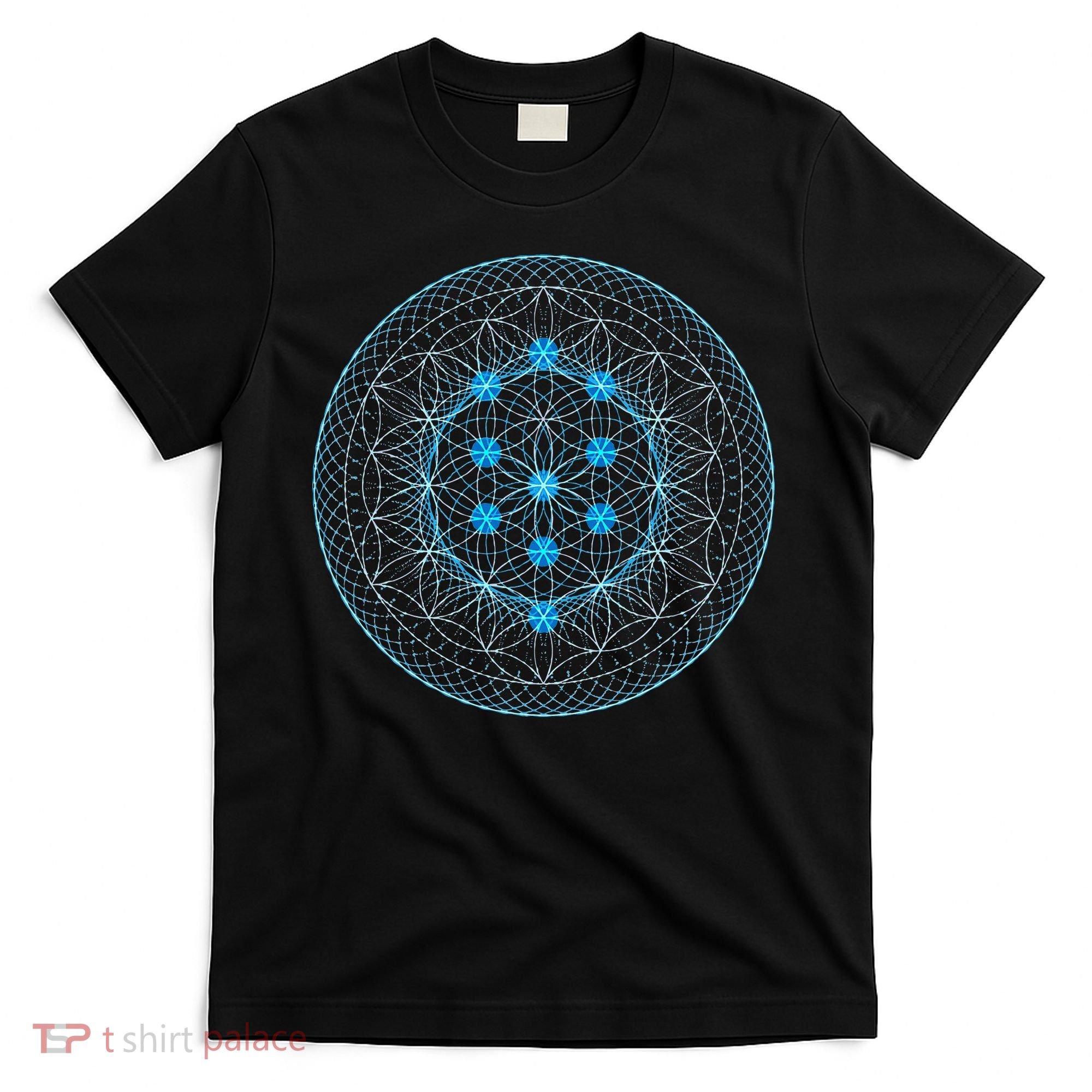Sacred Geometry Flower Of Life With Kabbalah T-Shirt
