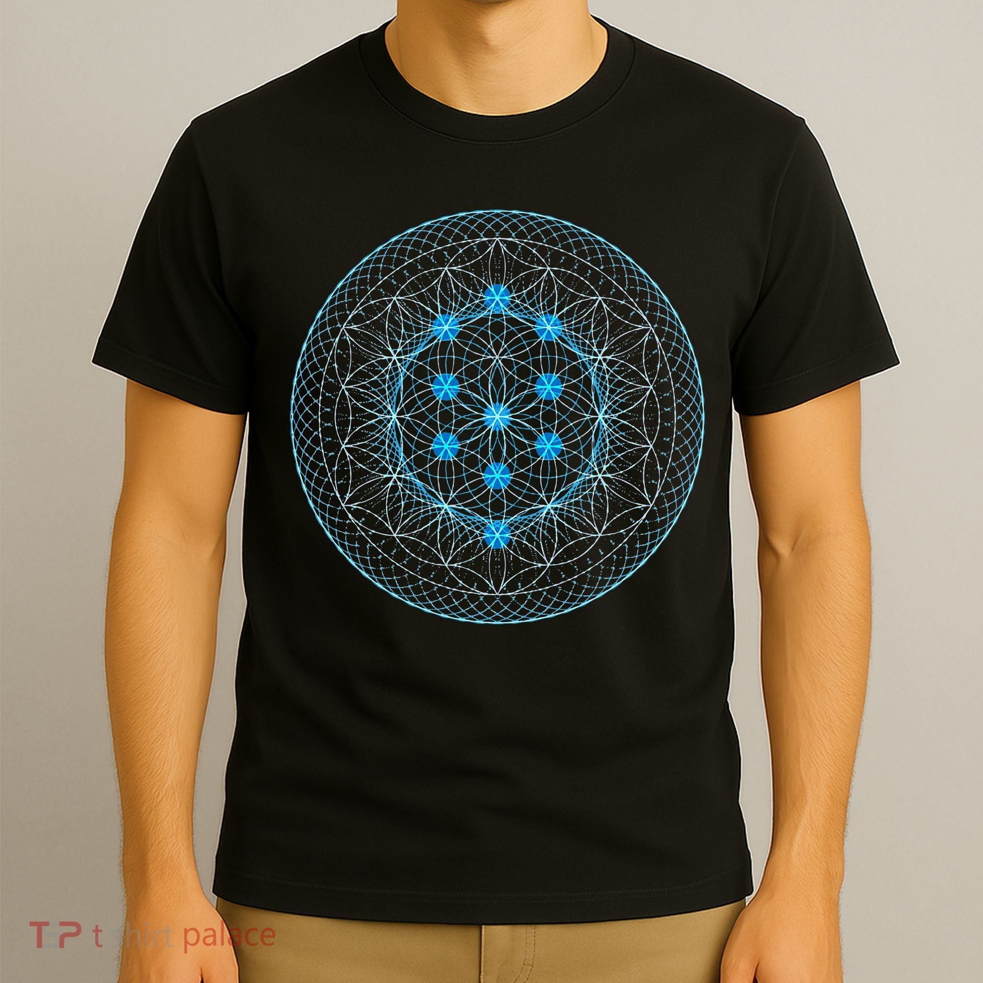 Sacred Geometry Flower Of Life With Kabbalah T-Shirt