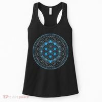 Sacred Geometry Flower Of Life With Kabbalah Women's Tank Top thumb 0