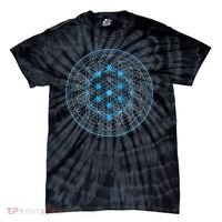 Sacred Geometry Flower Of Life With Kabbalah Tie-Dye T-Shirt thumb 0