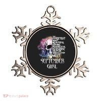 September Girl Funny Birthday Skull Woman Ornament thumb 0