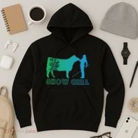 Show Girl Fun Livestock Cattle Showing Hoodie thumb 3