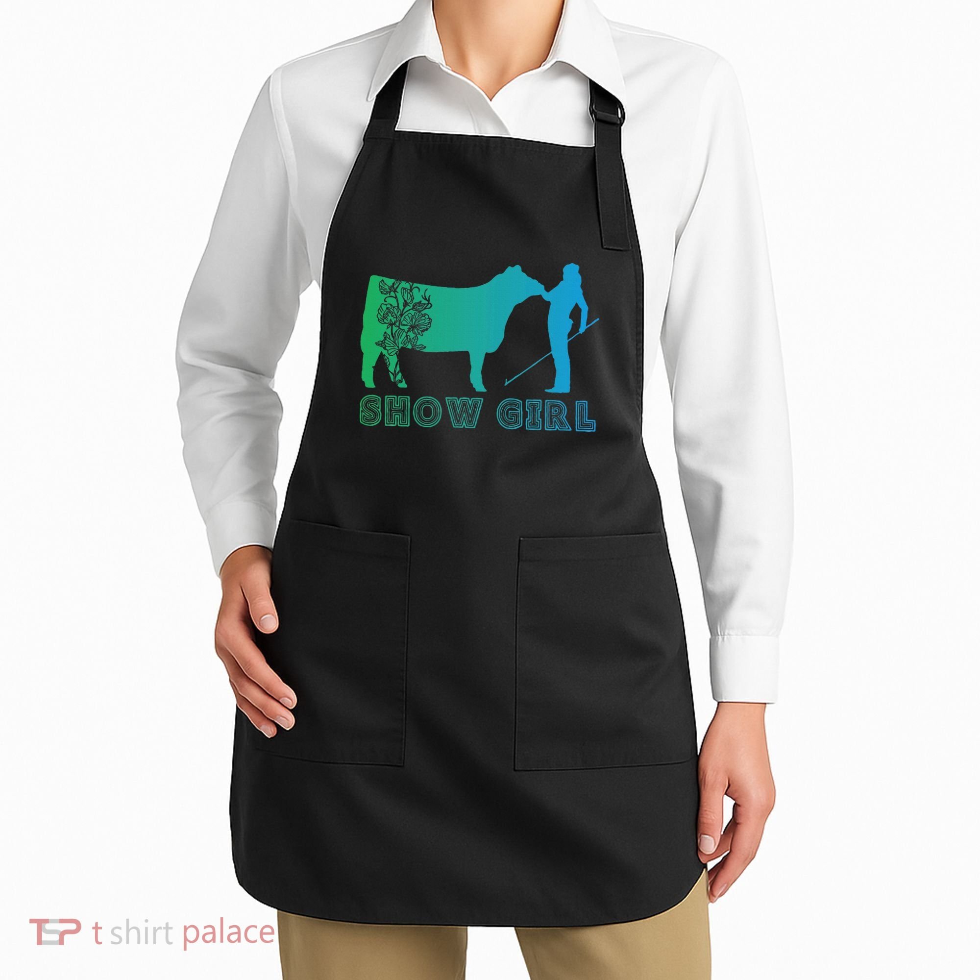Show Girl Fun Livestock Cattle Showing Apron