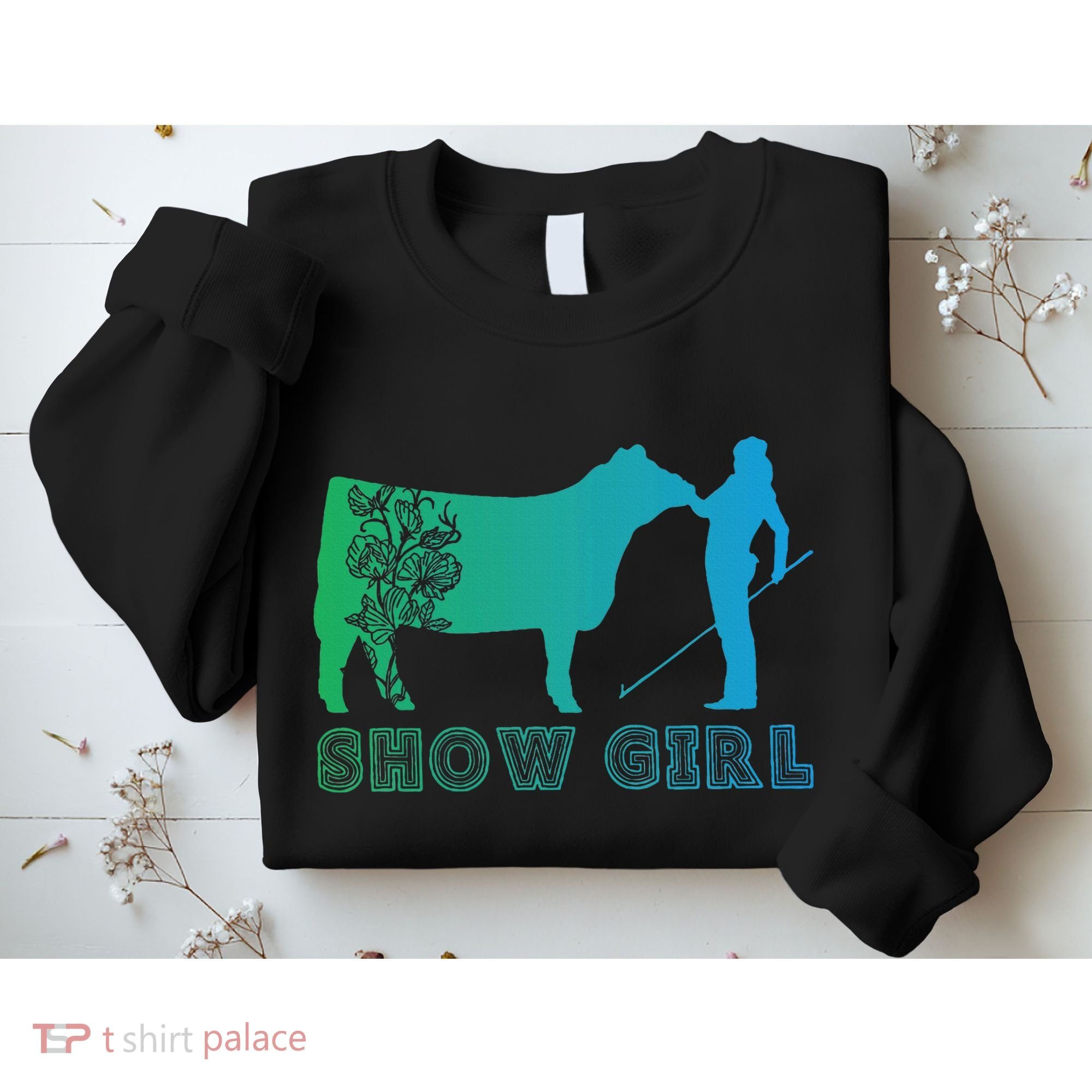 Show Girl Fun Livestock Cattle Showing Sweatshirt