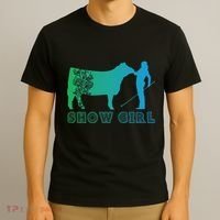 Show Girl Fun Livestock Cattle Showing T-Shirt thumb 3
