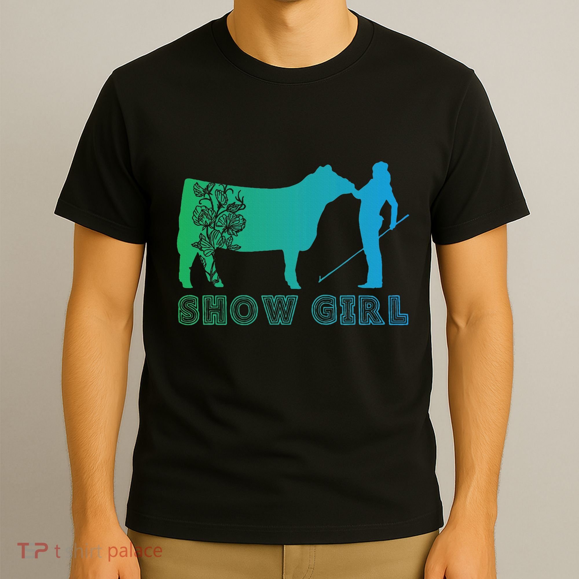 Show Girl Fun Livestock Cattle Showing T-Shirt