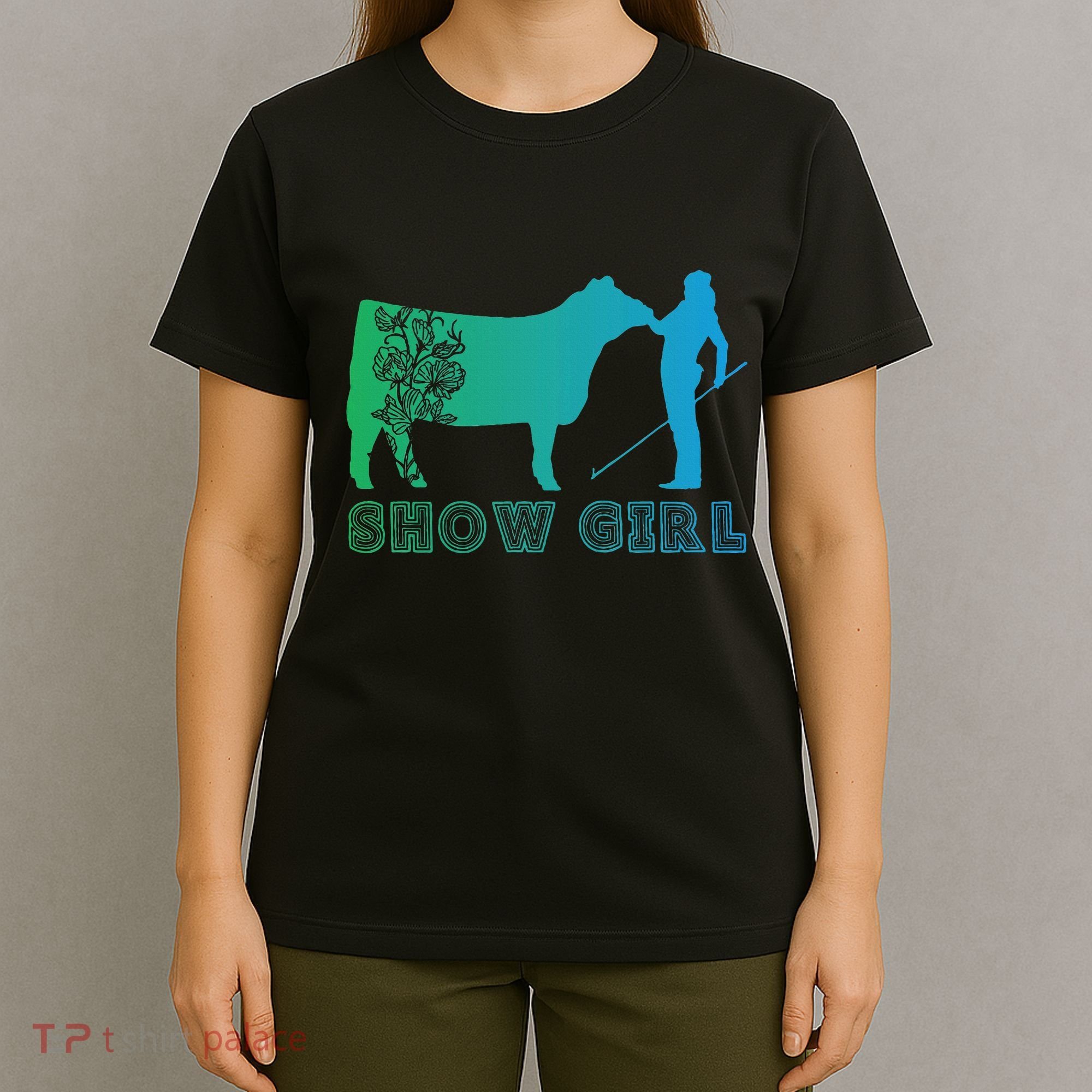 Show Girl Fun Livestock Cattle Showing T-Shirt