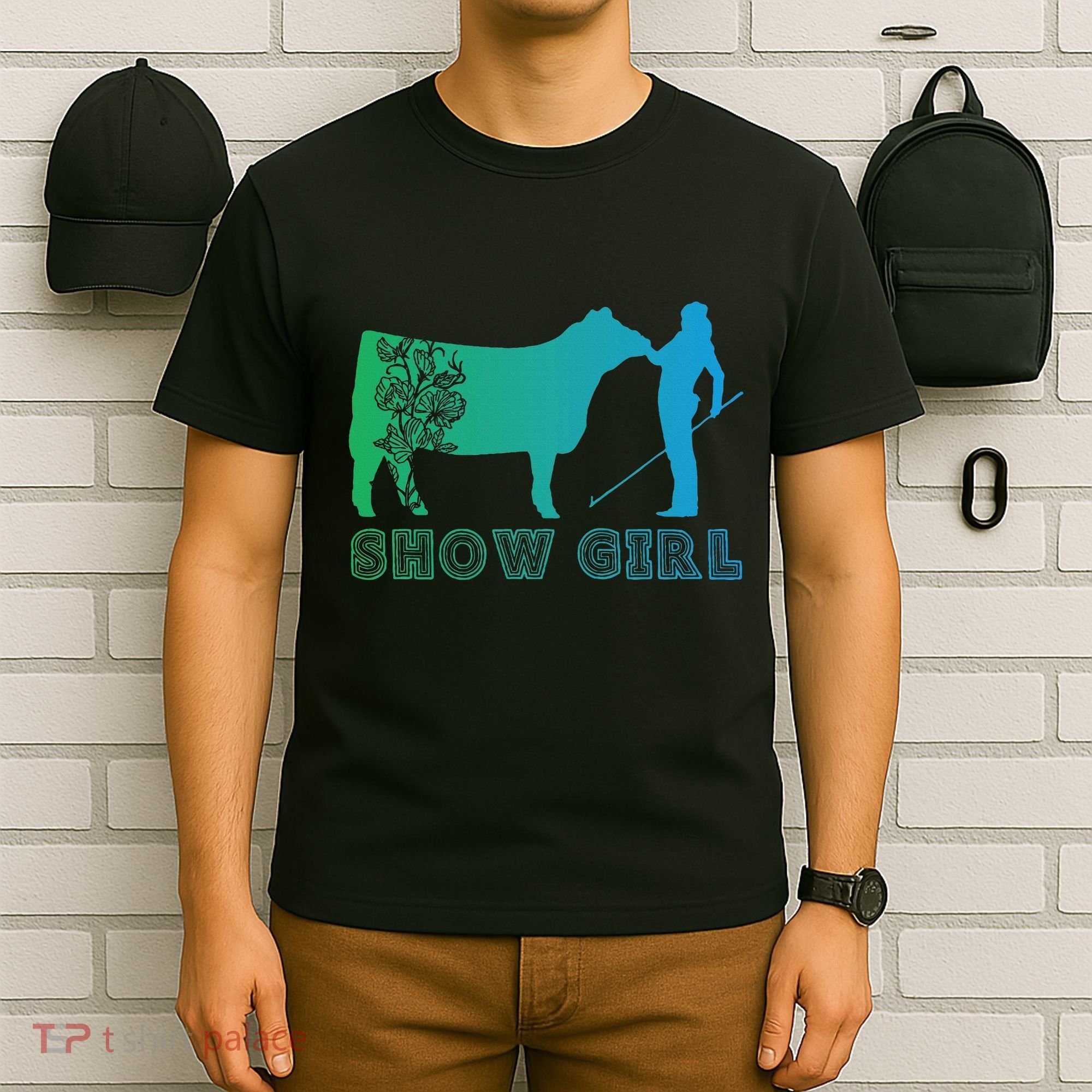 Show Girl Fun Livestock Cattle Showing T-Shirt