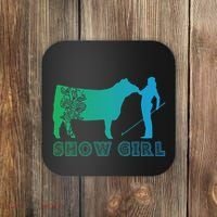 Show Girl Fun Livestock Cattle Showing Coaster thumb 0