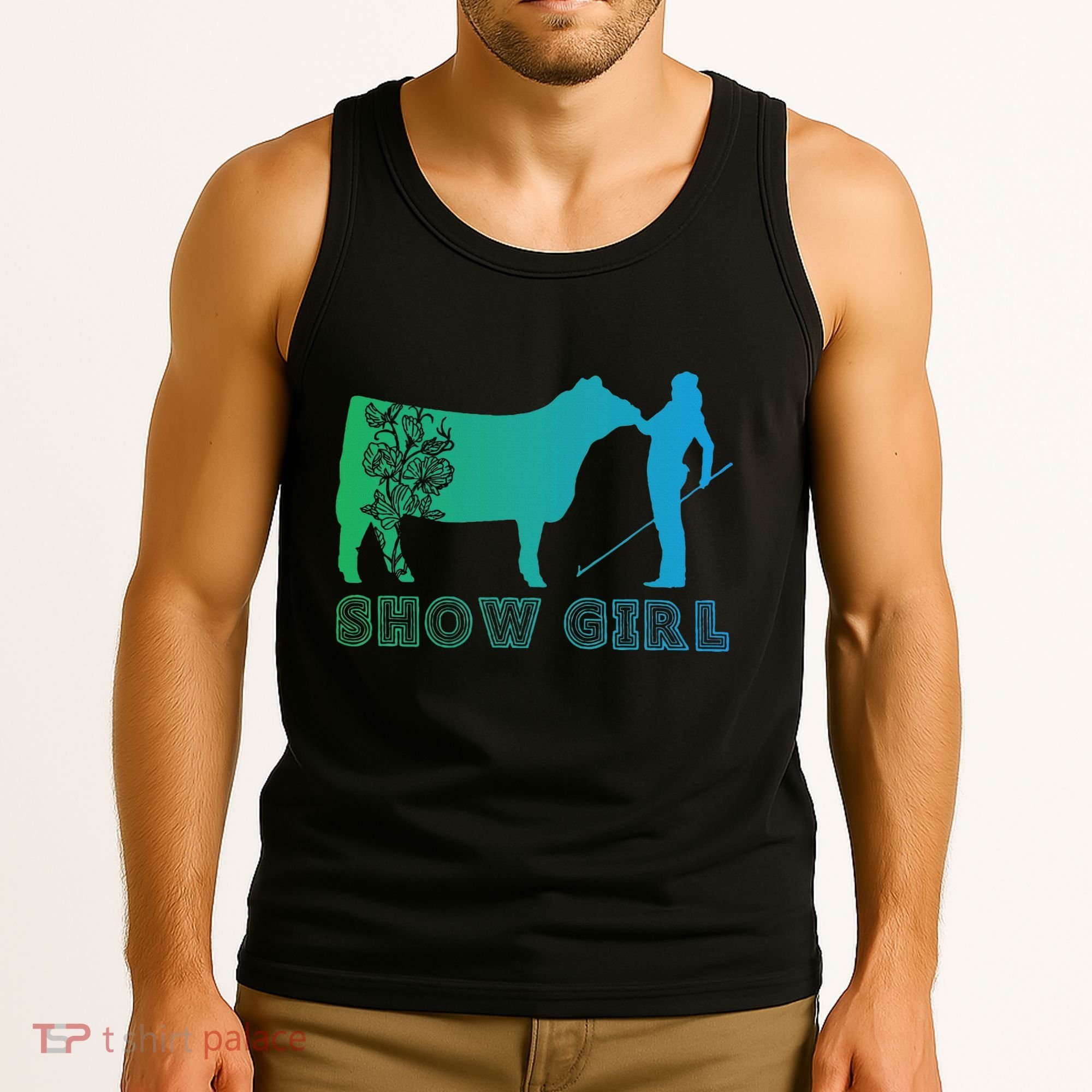 Show Girl Fun Livestock Cattle Showing Tank Top