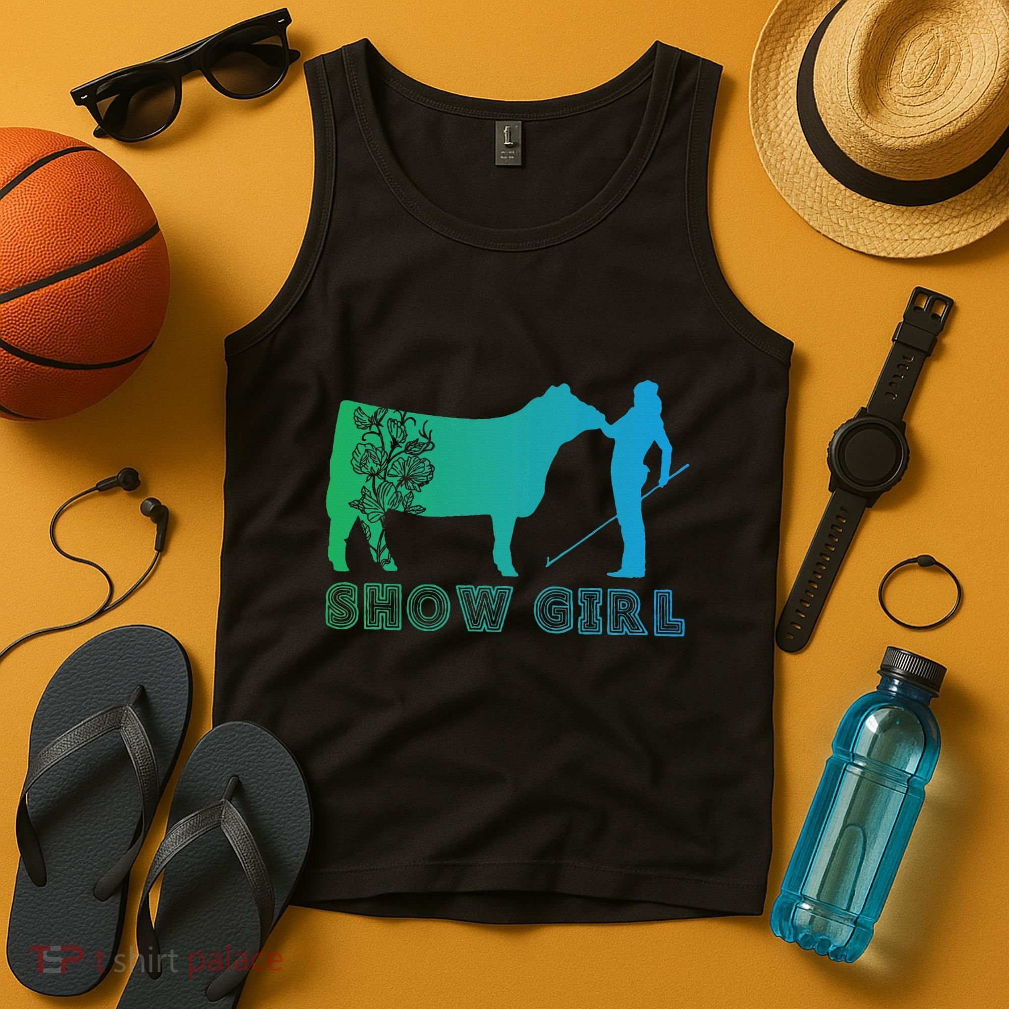 Show Girl Fun Livestock Cattle Showing Tank Top