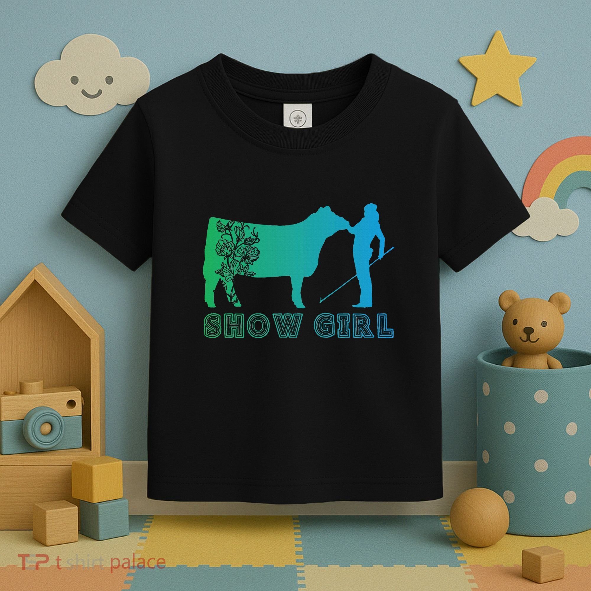 Show Girl Fun Livestock Cattle Showing Toddler T-Shirt
