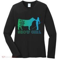 Show Girl Fun Livestock Cattle Showing Women's Long Sleeve Shirt thumb 0