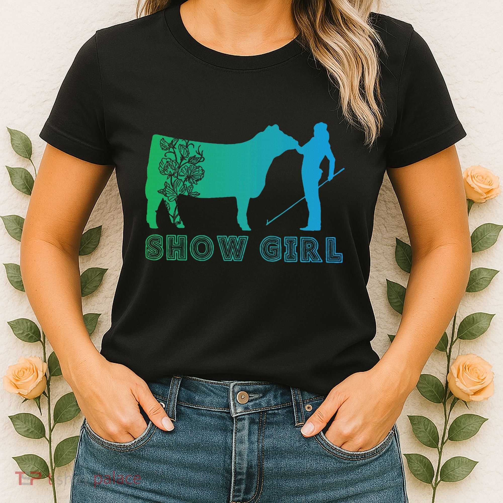 Show Girl Fun Livestock Cattle Showing Women's T-Shirt