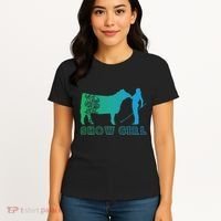 Show Girl Fun Livestock Cattle Showing Women's T-Shirt thumb 4