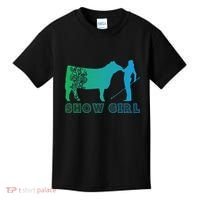 Show Girl Fun Livestock Cattle Showing Kids T-Shirt thumb 0