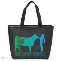 Show Girl Fun Livestock Cattle Showing Tote Bag thumb 0