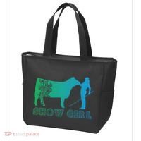 Show Girl Fun Livestock Cattle Showing Tote Bag thumb 3