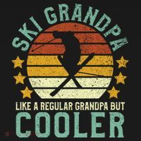 Ski Grandpa Funny Gift Funny Grandfather Skier & Skiing Lover Gift Women's Hoodie thumb 2