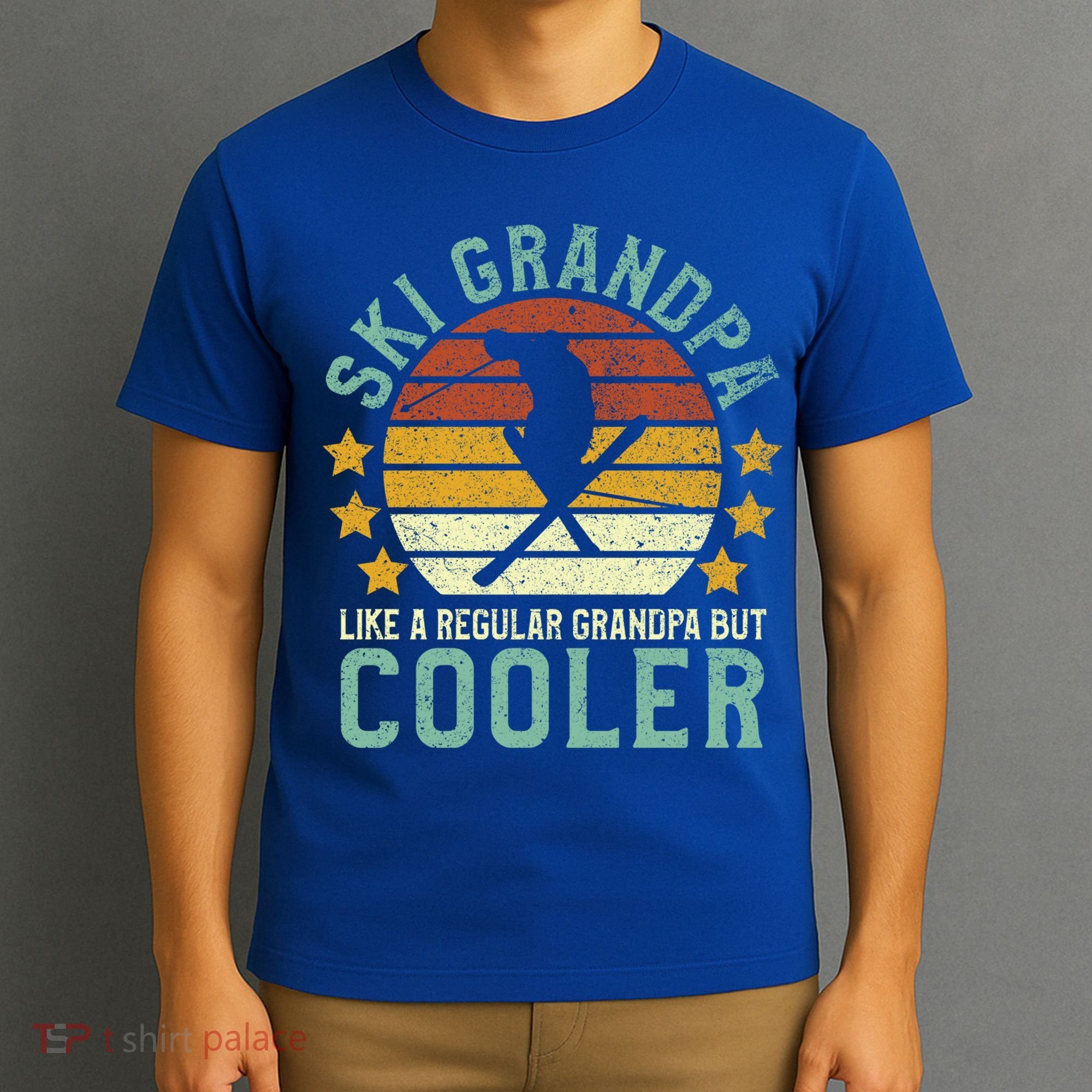 Ski Grandpa Funny Gift Funny Grandfather Skier & Skiing Lover Gift T-Shirt