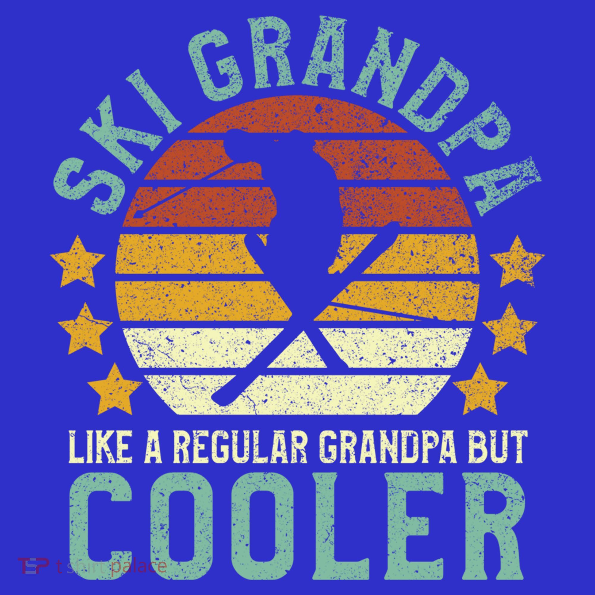 Ski Grandpa Funny Gift Funny Grandfather Skier & Skiing Lover Gift Women's Tank Top