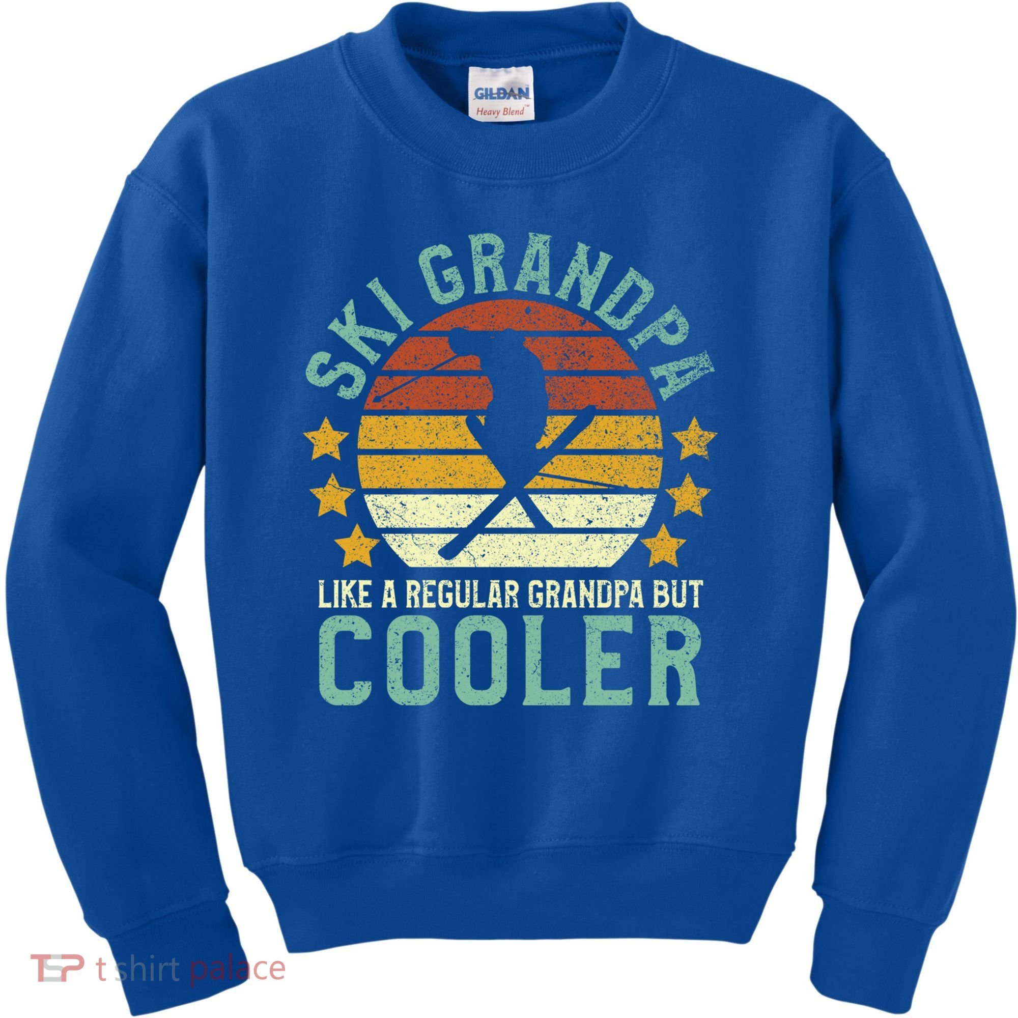 Ski Grandpa Funny Gift Funny Grandfather Skier & Skiing Lover Gift Kids Sweatshirt