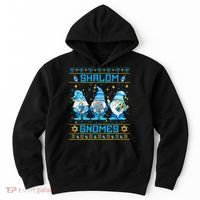 Shalom Gnomes Funny Ugly Hanukkah Sweater Chanukah Hoodie thumb 0