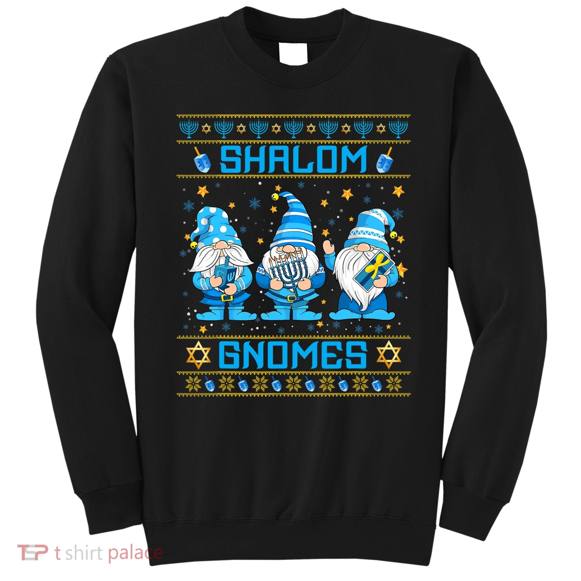 Shalom Gnomes Funny Ugly Hanukkah Sweater Chanukah Sweatshirt