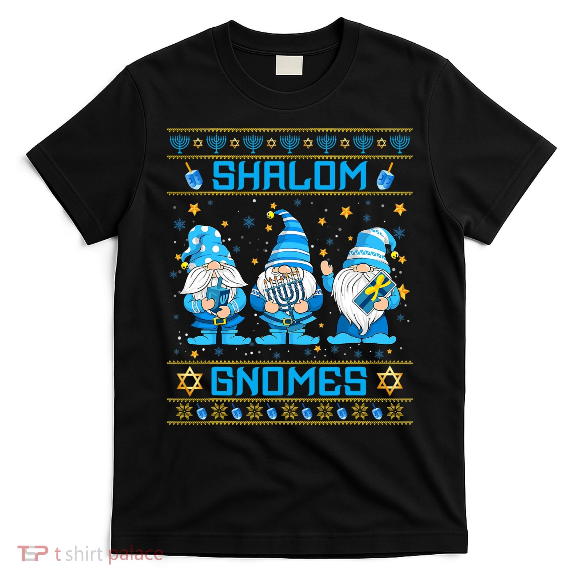 Shalom Gnomes Funny Ugly Hanukkah Sweater Chanukah T-Shirt