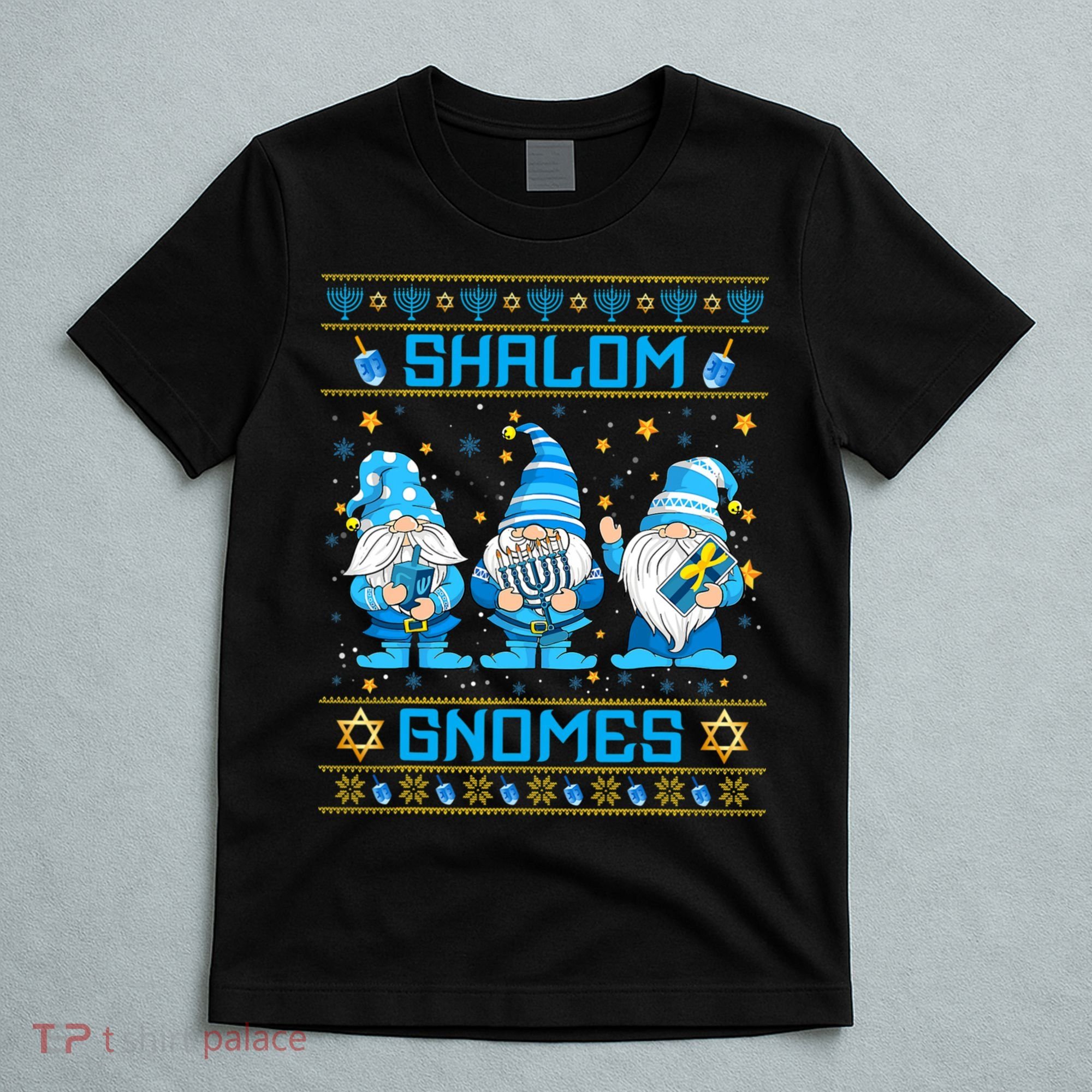 Shalom Gnomes Funny Ugly Hanukkah Sweater Chanukah T-Shirt