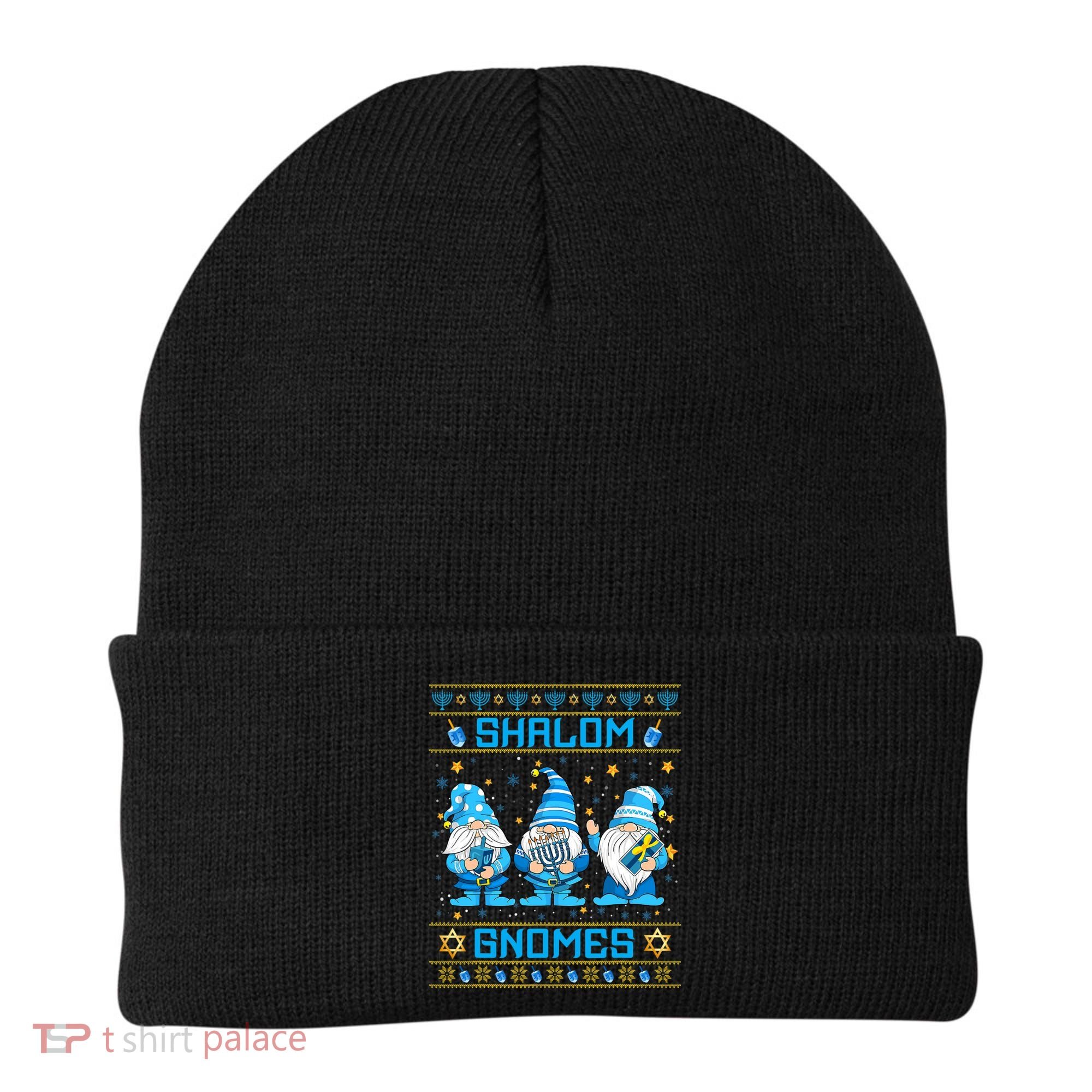 Shalom Gnomes Funny Ugly Hanukkah Sweater Chanukah Beanie