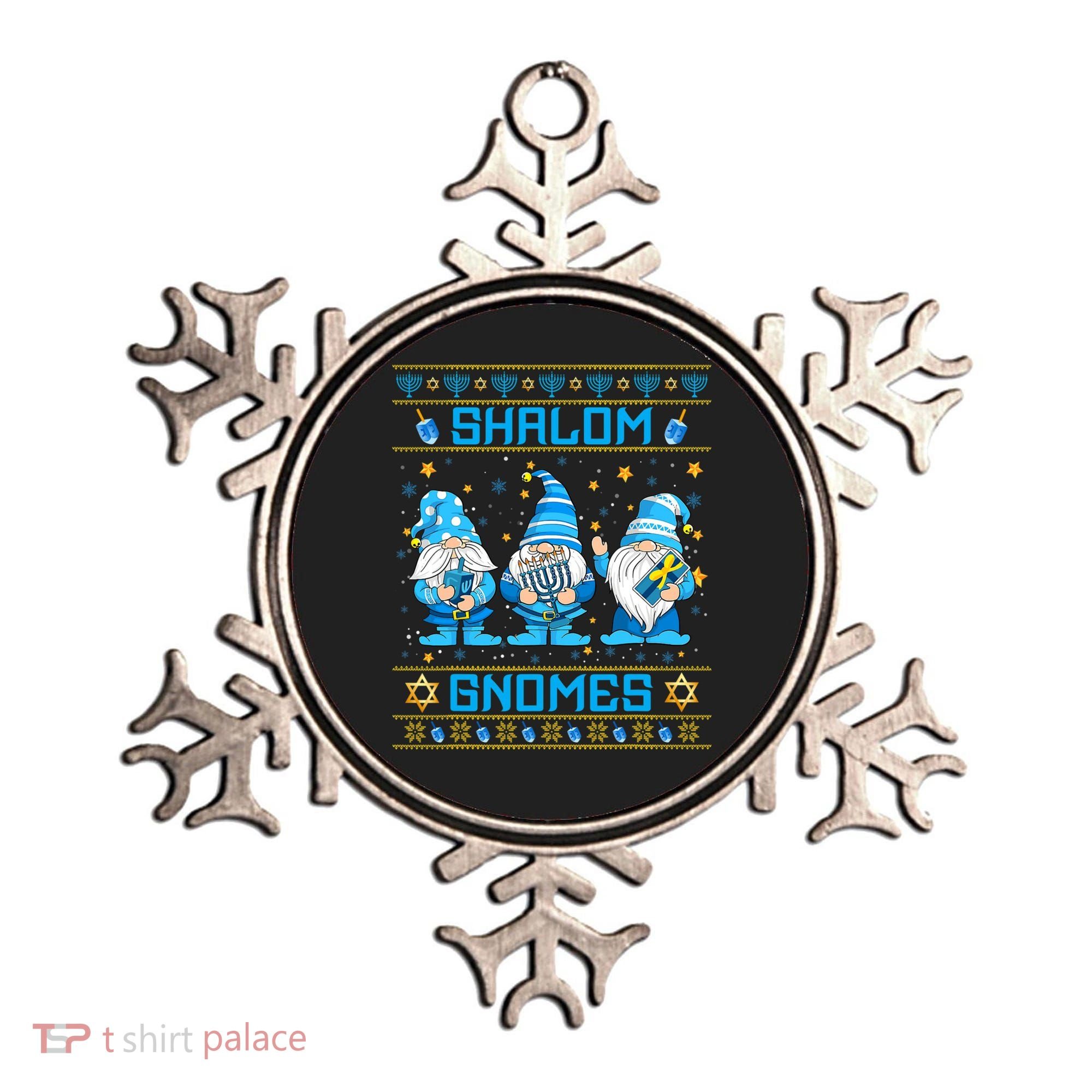 Shalom Gnomes Funny Ugly Hanukkah Sweater Chanukah Ornament