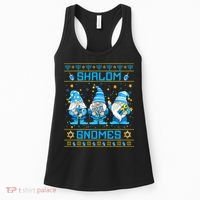 Shalom Gnomes Funny Ugly Hanukkah Sweater Chanukah Women's Tank Top thumb 0