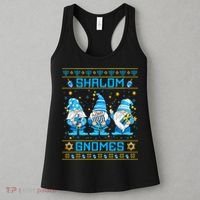 Shalom Gnomes Funny Ugly Hanukkah Sweater Chanukah Women's Tank Top thumb 3