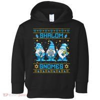 Shalom Gnomes Funny Ugly Hanukkah Sweater Chanukah Toddler Hoodie thumb 0