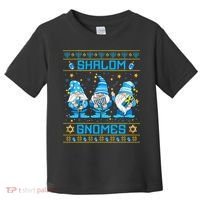 Shalom Gnomes Funny Ugly Hanukkah Sweater Chanukah Toddler T-Shirt thumb 0
