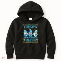 Shalom Gnomes Funny Ugly Hanukkah Sweater Chanukah Kids Hoodie thumb 0