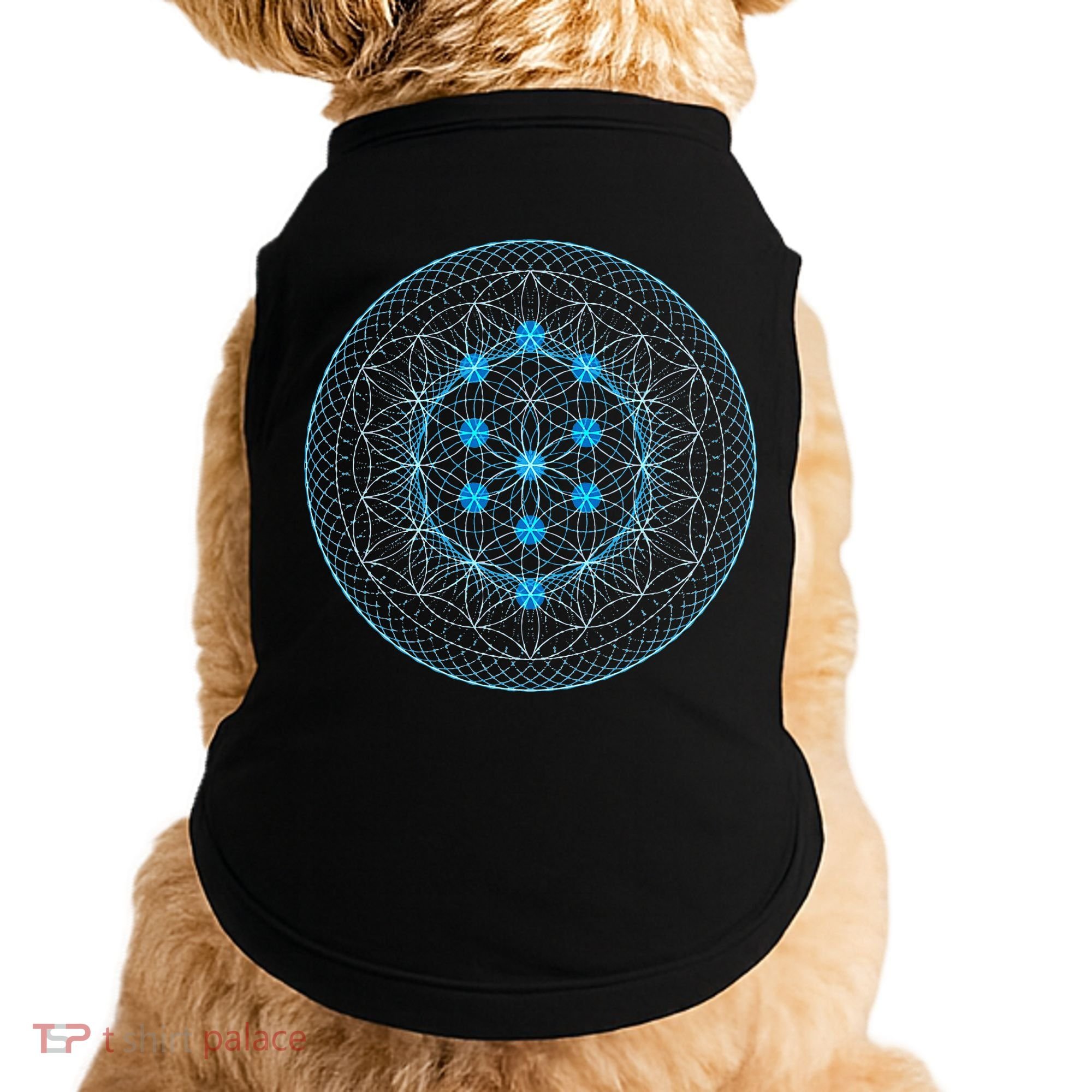 Sacred Geometry Flower Of Life With Kabbalah Tree Doggie Tank