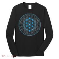 Sacred Geometry Flower Of Life With Kabbalah Tree Long Sleeve Shirt thumb 0