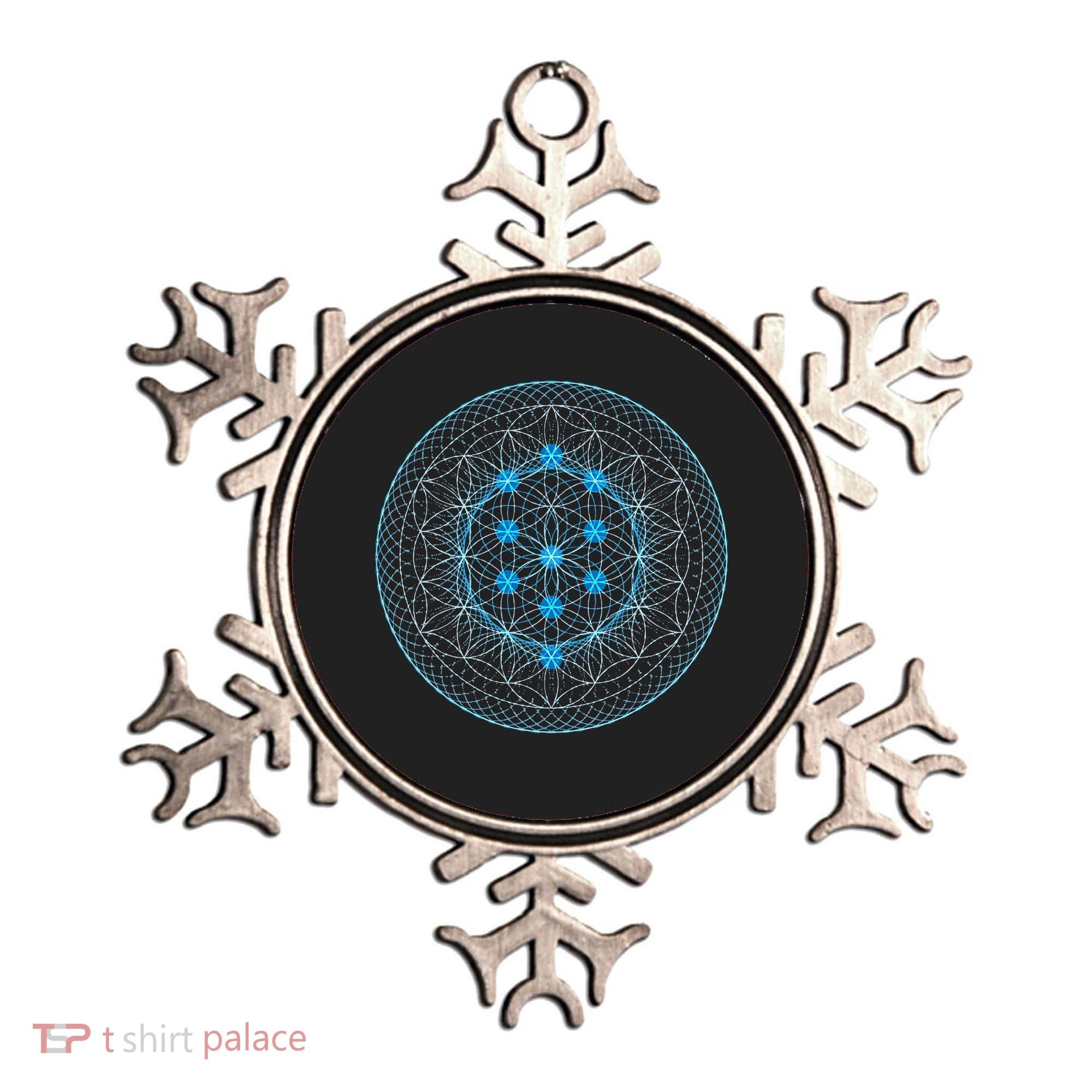 Sacred Geometry Flower Of Life With Kabbalah Tree Ornament