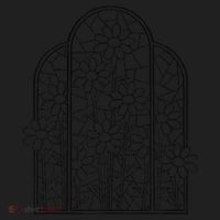 Stained Glass Flower Wildflower Kaleidoscope Church Window Women's Sweatshirt thumb 2