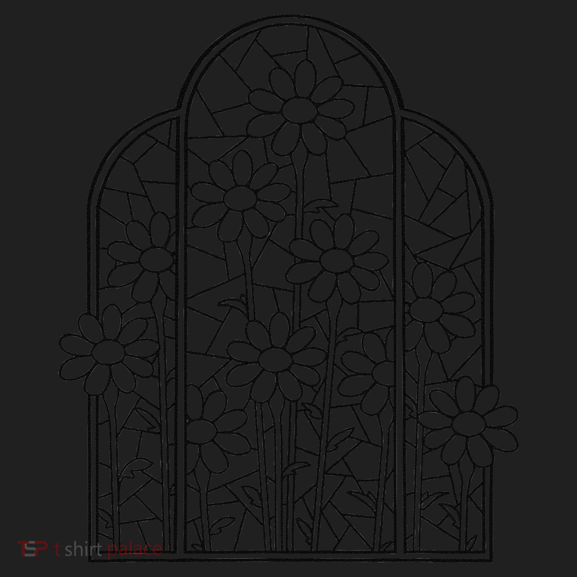Stained Glass Flower Wildflower Kaleidoscope Church Window Beanie