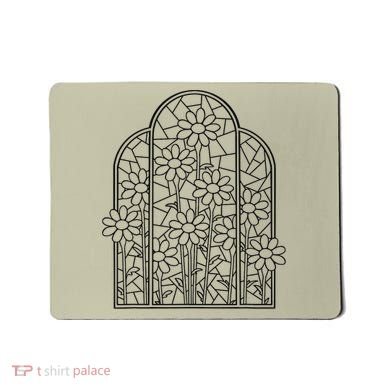 Stained Glass Flower Wildflower Kaleidoscope Church Window Mousepad