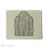 Stained Glass Flower Wildflower Kaleidoscope Church Window Mousepad thumb 0