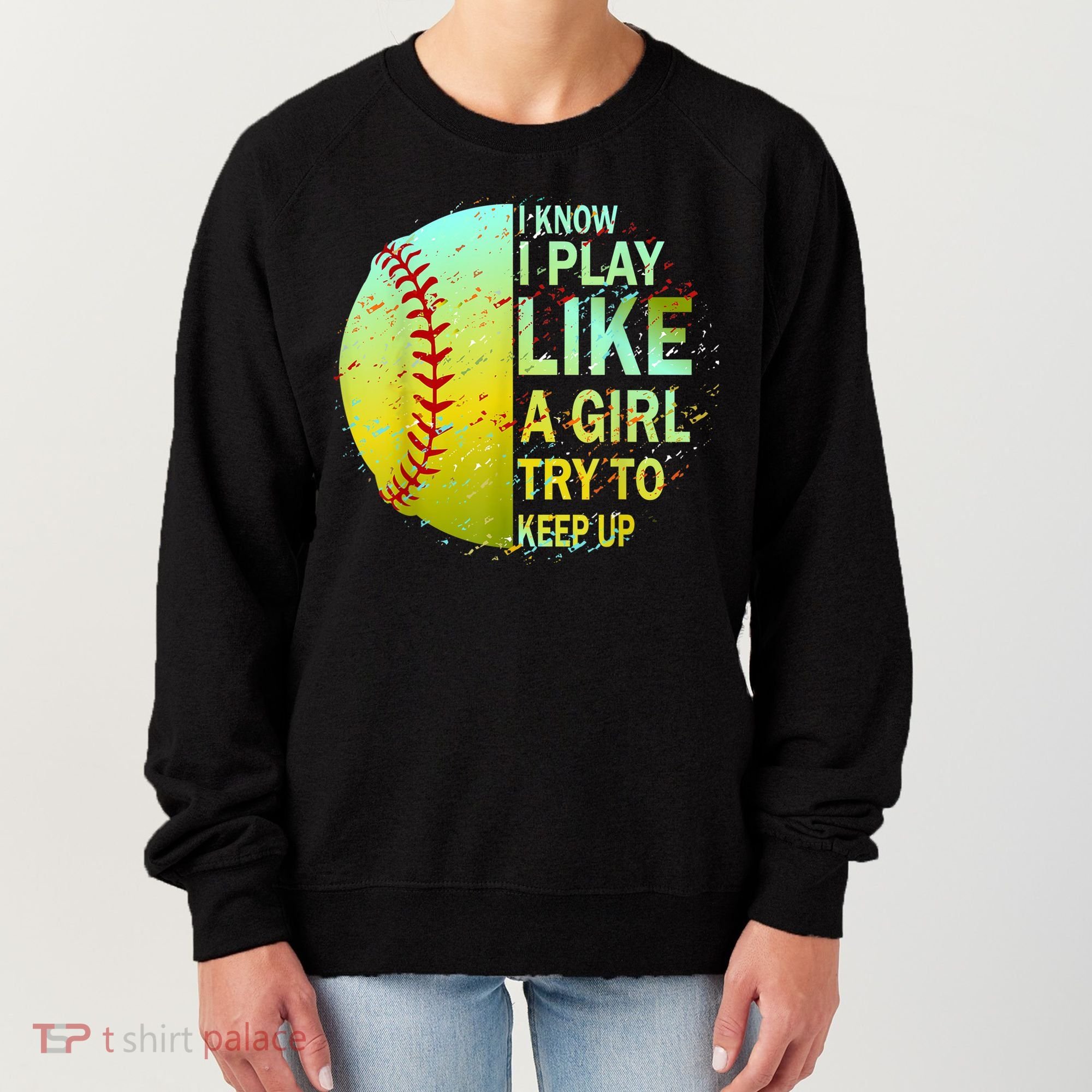 Softball Gift For Girls Women's Sweatshirt
