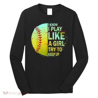 Softball Gift For Girls Long Sleeve Shirt