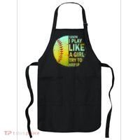 Softball Gift For Girls Apron thumb 0