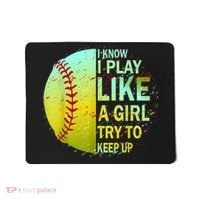 Softball Gift For Girls Mousepad thumb 0
