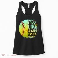 Softball Gift For Girls Women's Tank Top thumb 0